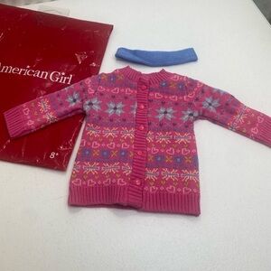 NEW My American Girl Doll HOLIDAY SWEATER + Headband 2012 Store Exclusive